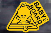 Baby on Board - Skateboard car sticker decal